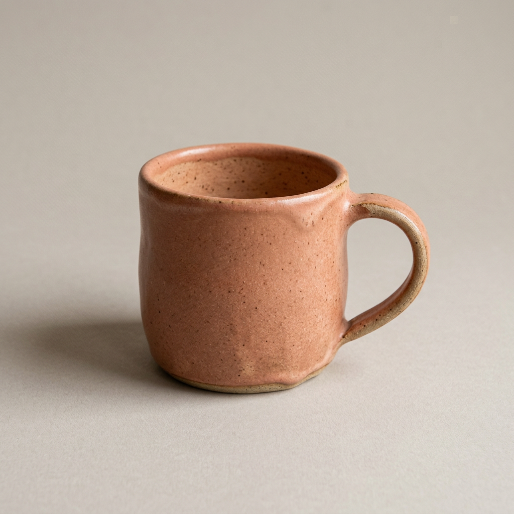 A hand-glazed clay glaze mug